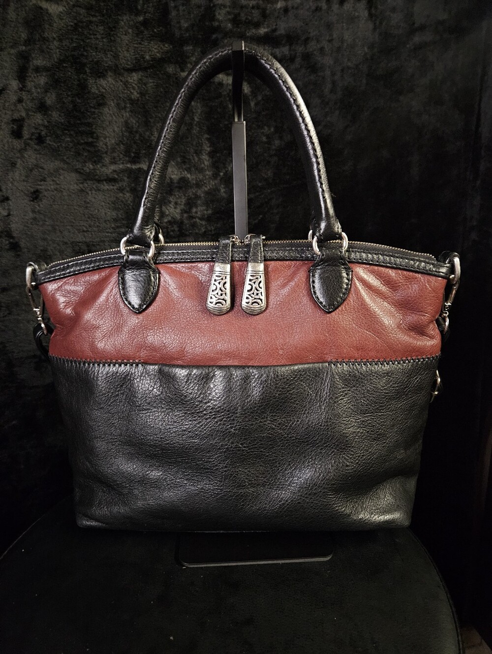 Brighton Carley Vintage Two Tone Satchel